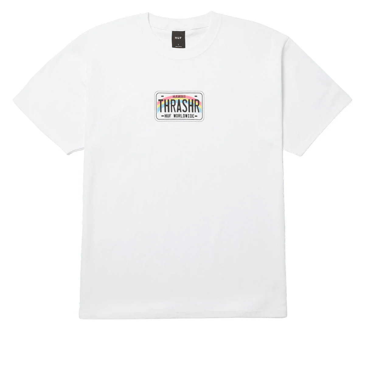 HUF x Thrasher License Plate T-Shirt - White