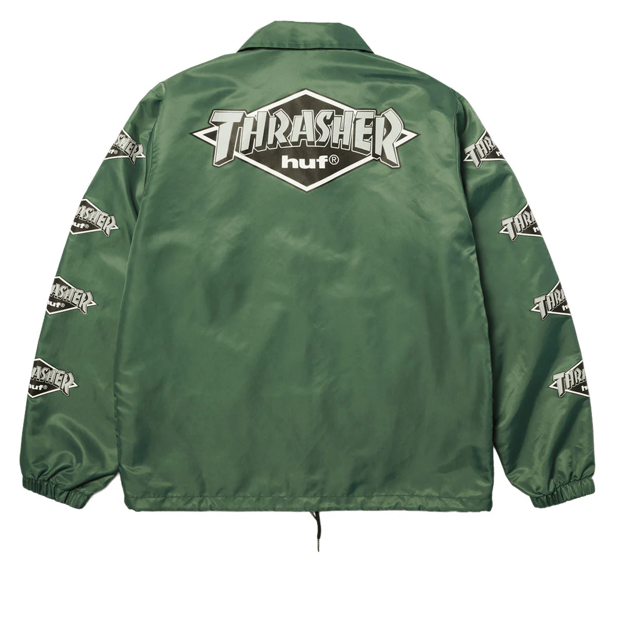 HUF x Thrasher Logo Jacket - Forest Green - Image 2