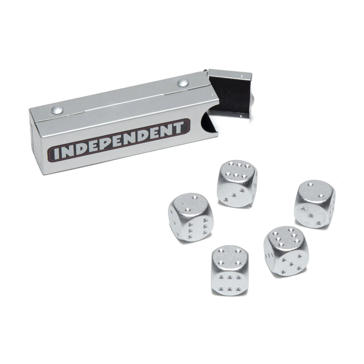 Independent Bar Logo Dice Set - Silver