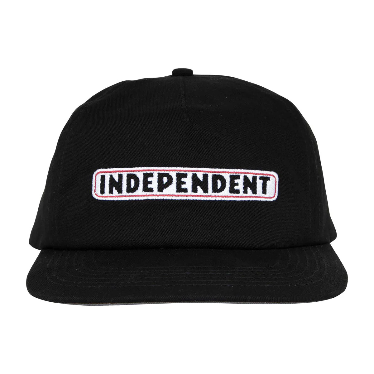 Independent Bar Logo Snapback Hat - Black - Image 3