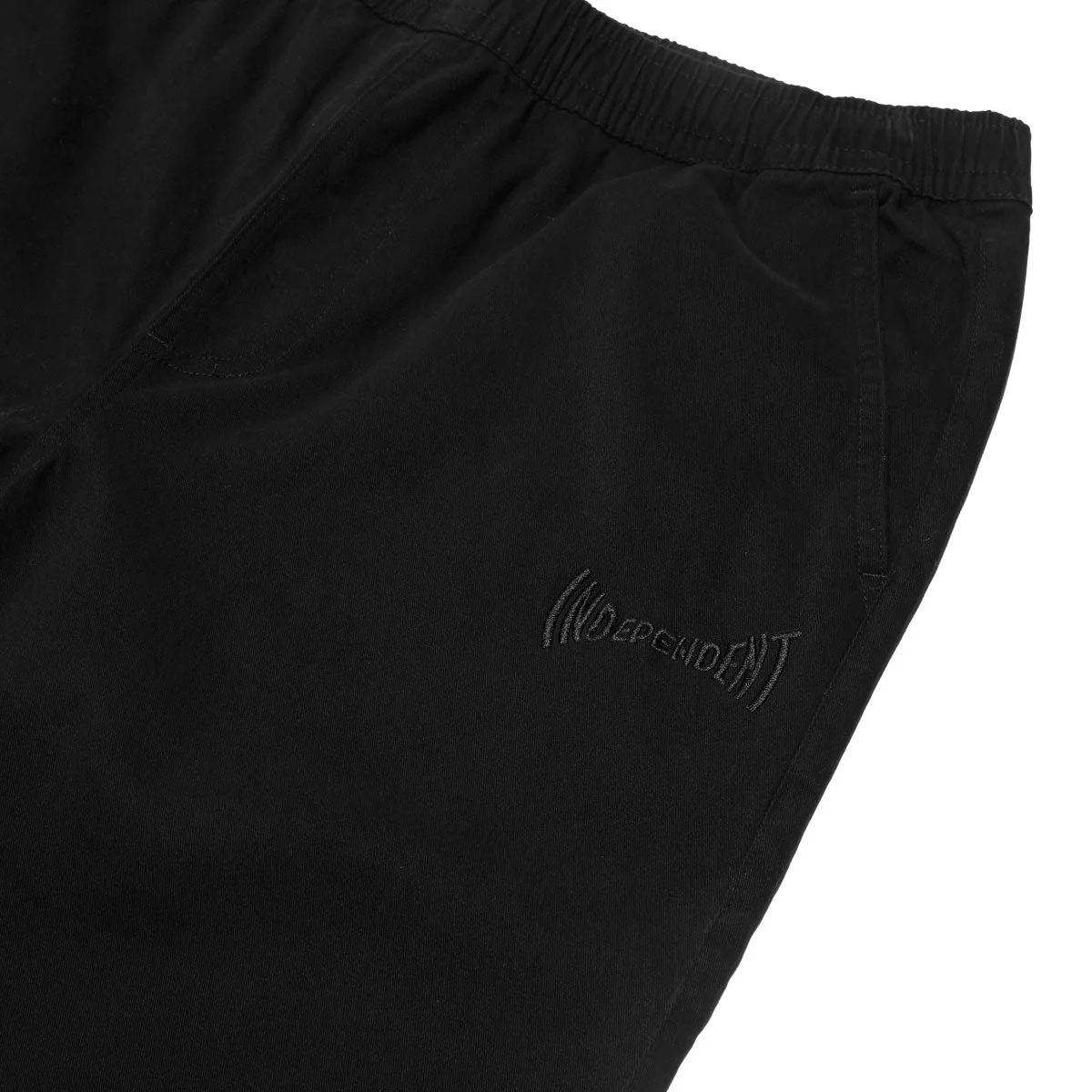 Independent Span Elastic Waist Pants - Black/Black - Image 2