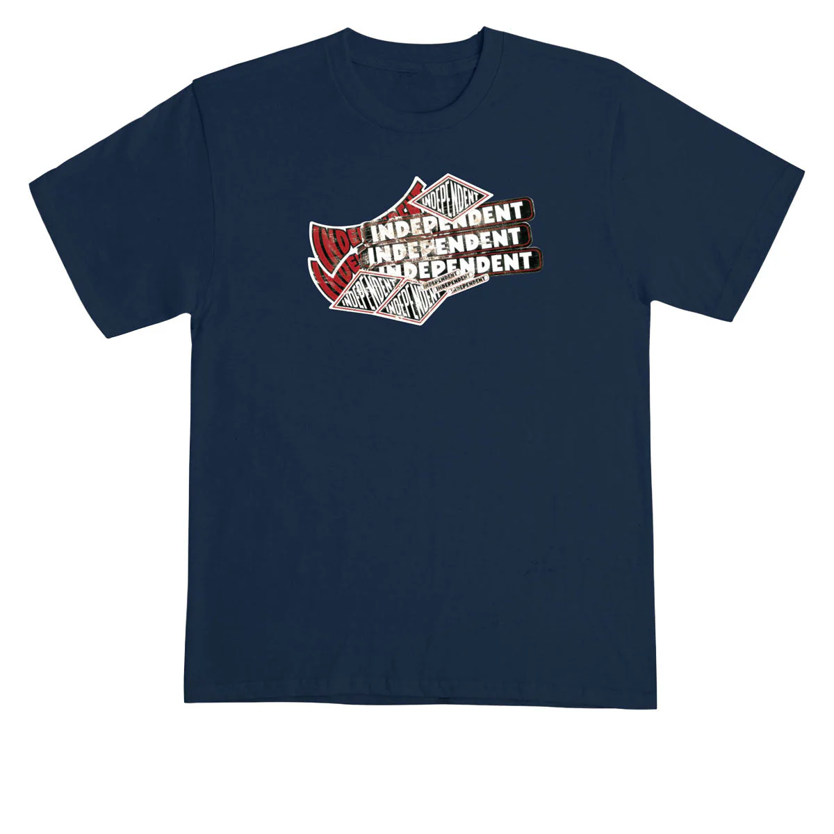 Independent Sticker Pile T-Shirt - Navy