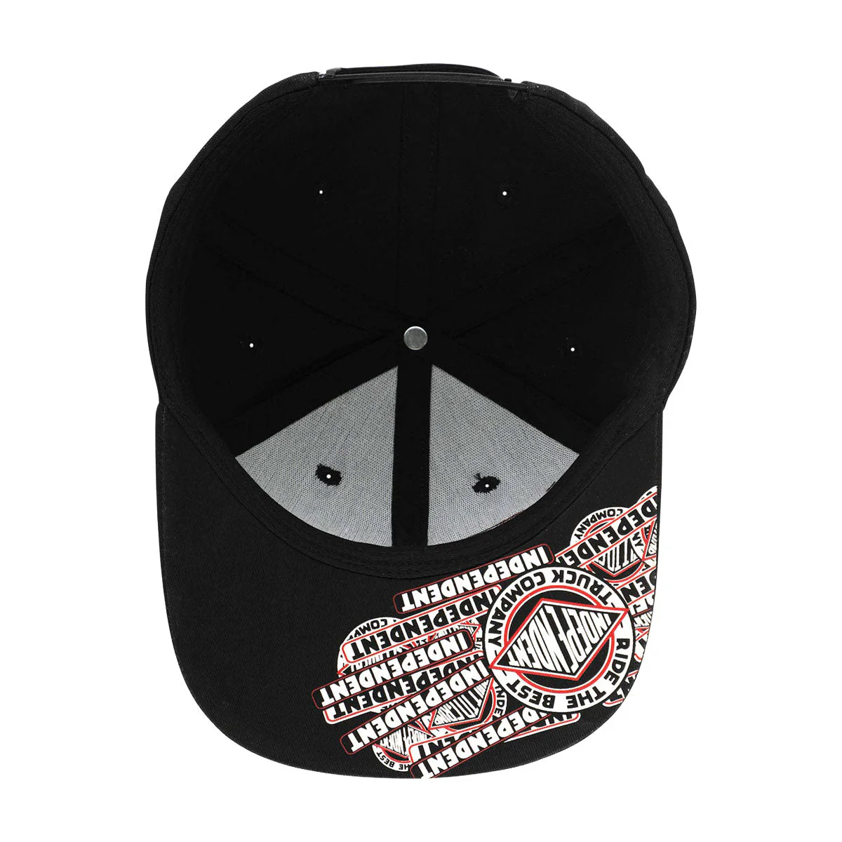 Independent Sticker Slap Snapback Hat - Black - Image 4