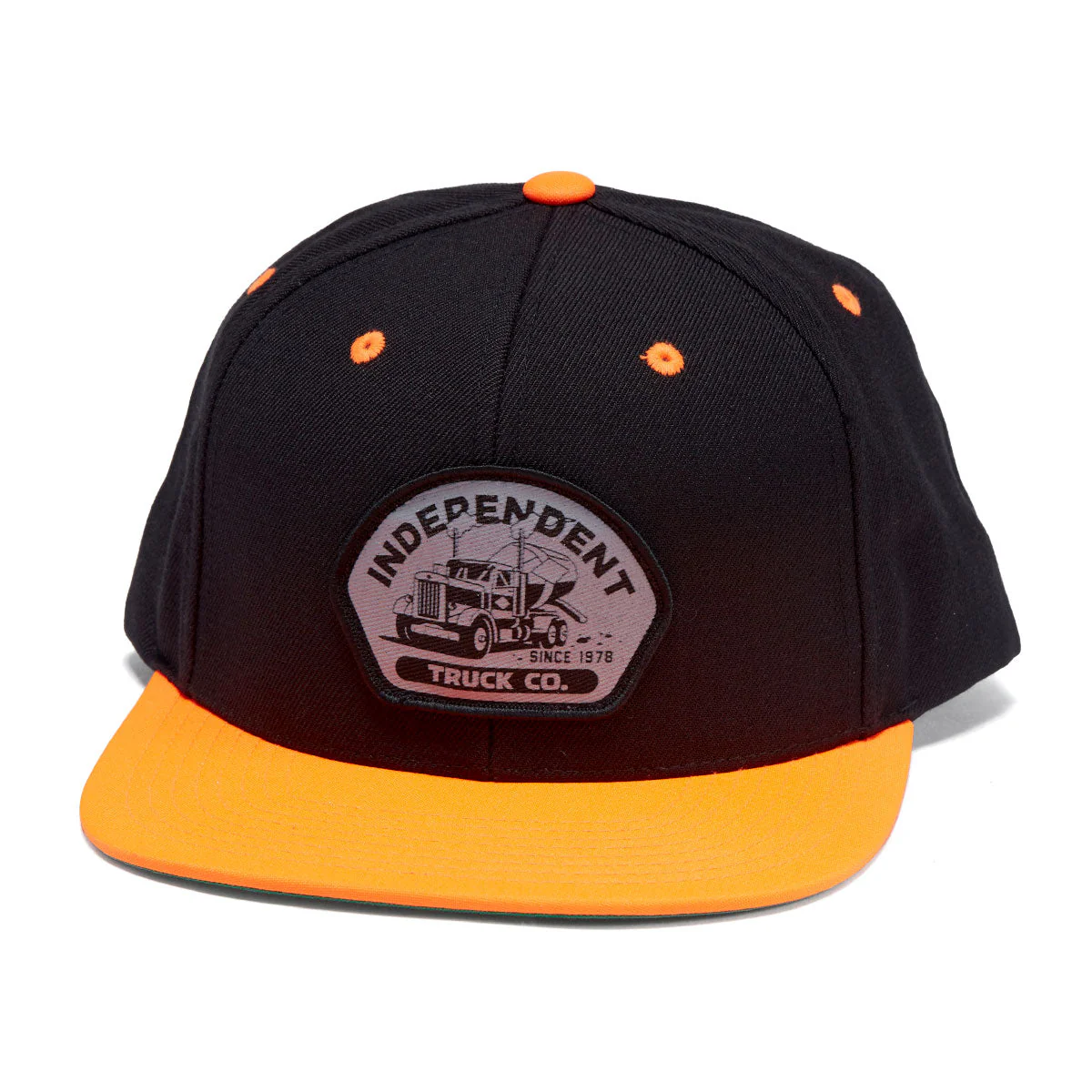Independent Trucking Snapback Hat - Black/Neon Orange