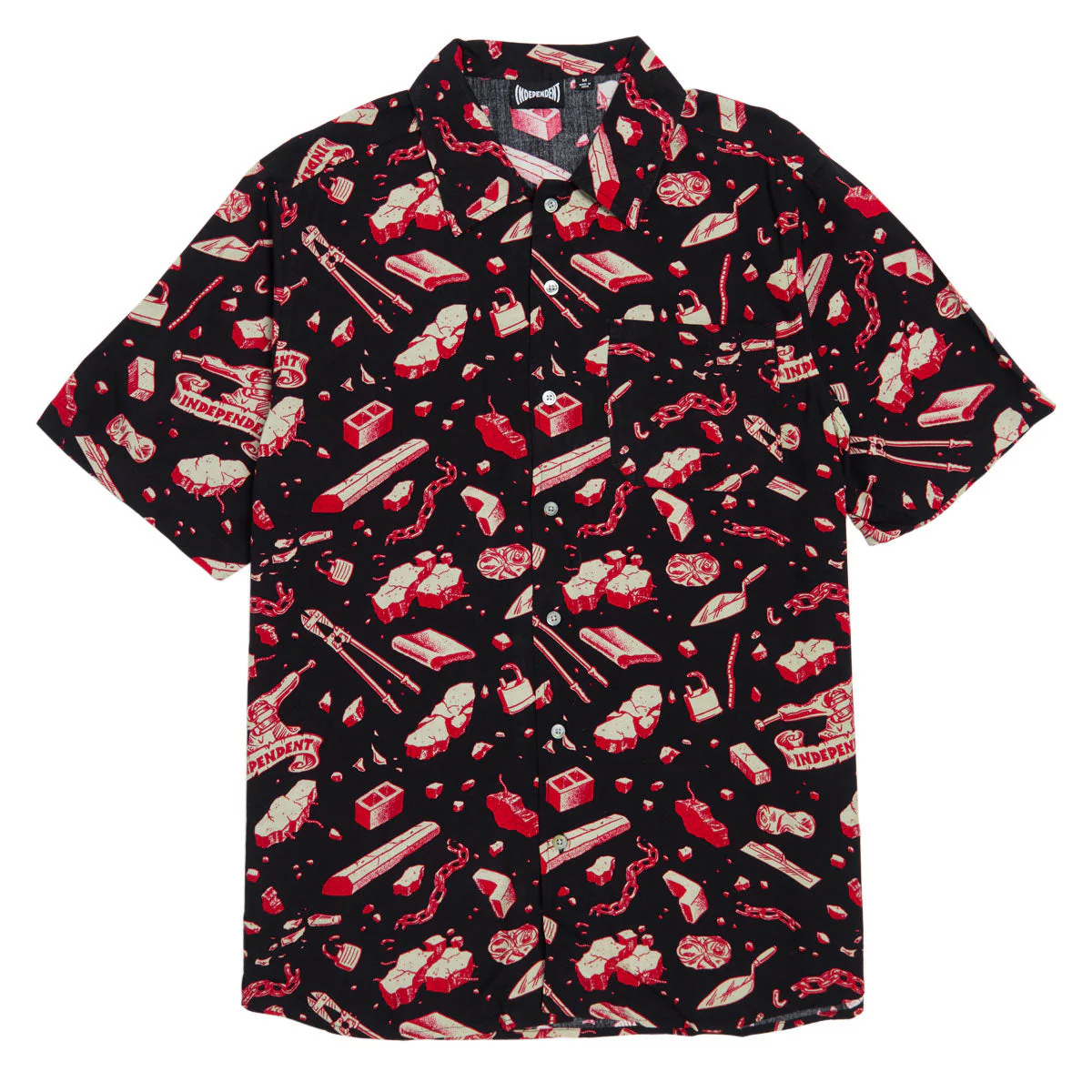 Independent Under The Bridge Party Shirt - Tar/Red