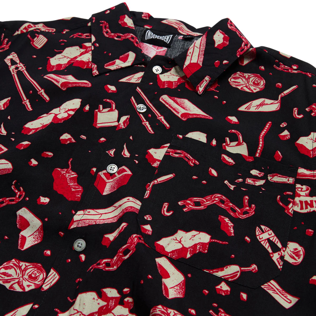 Independent Under The Bridge Party Shirt - Tar/Red - Image 3