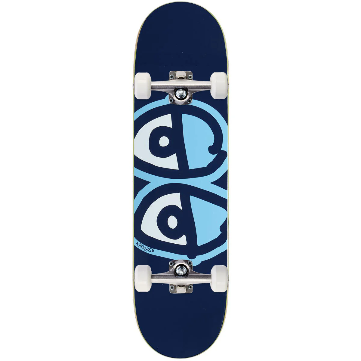 Krooked Eyes Easy Rider Skateboard Complete - Blue - 8.38"
