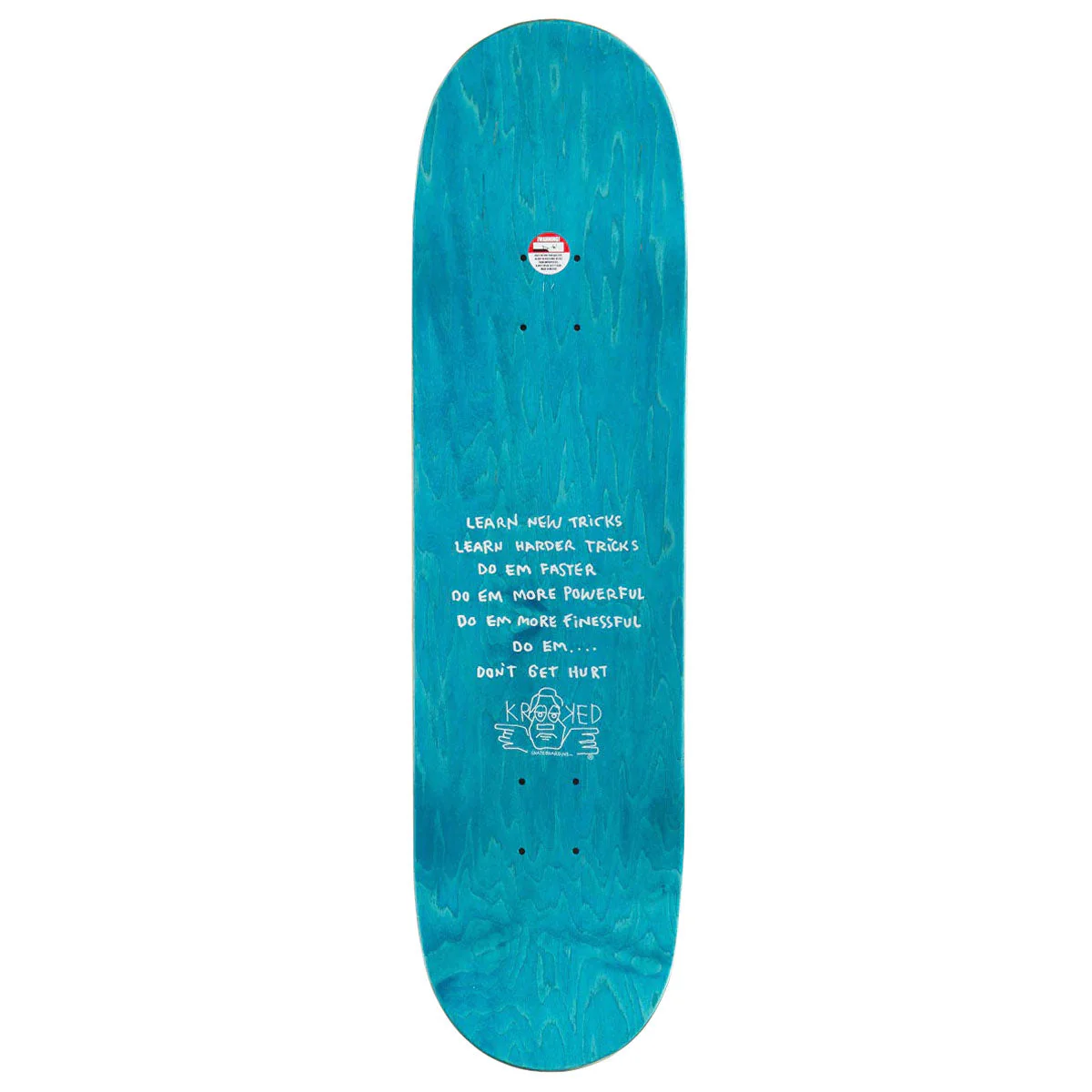 Krooked Knock Brain And Bird Skateboard Deck - Orange - 8.50" - Image 2