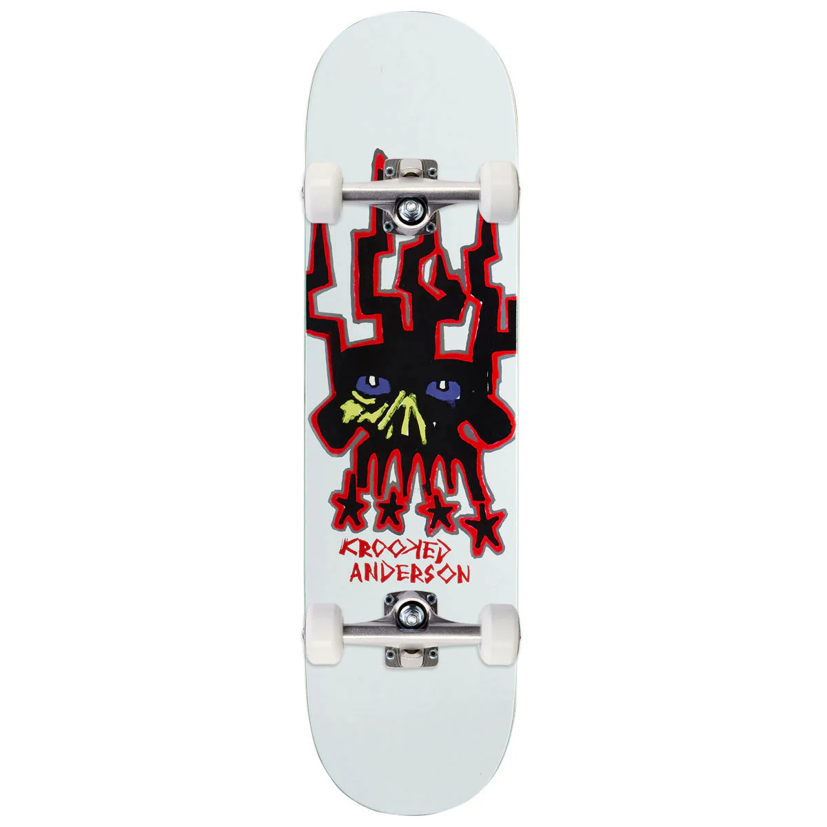 Krooked Marnderson Skull King Skateboard Complete - 8.38"