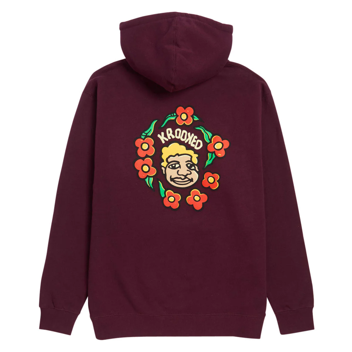 Krooked MG Hoodie - Maroon/Black/Multi Color