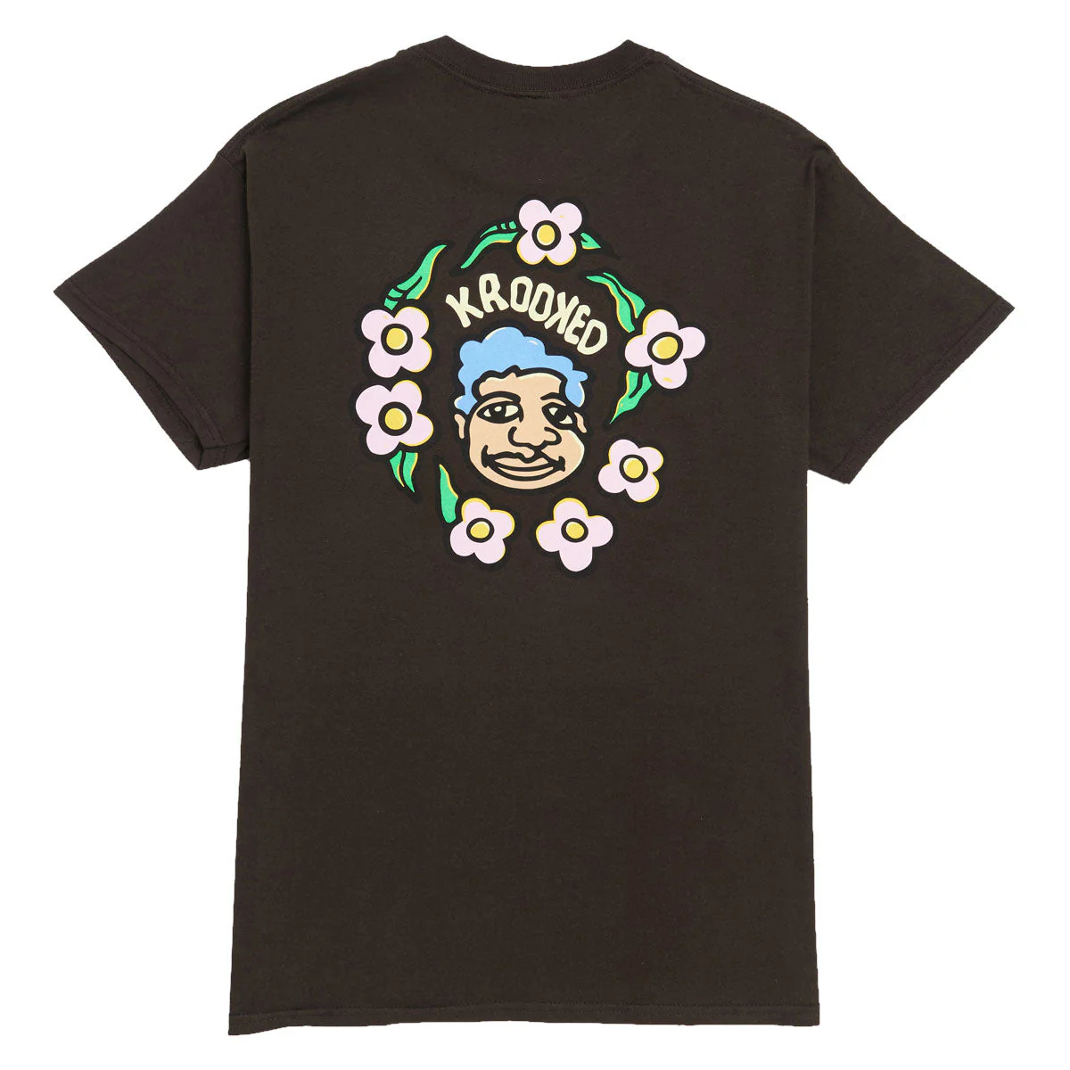 Krooked MG T-Shirt - Dark Chocolate/Cream/Multi Color