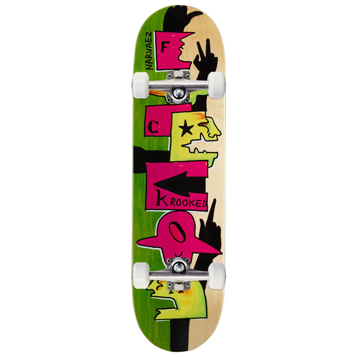 Krooked Narvaez F Off Skateboard Complete - 8.38"