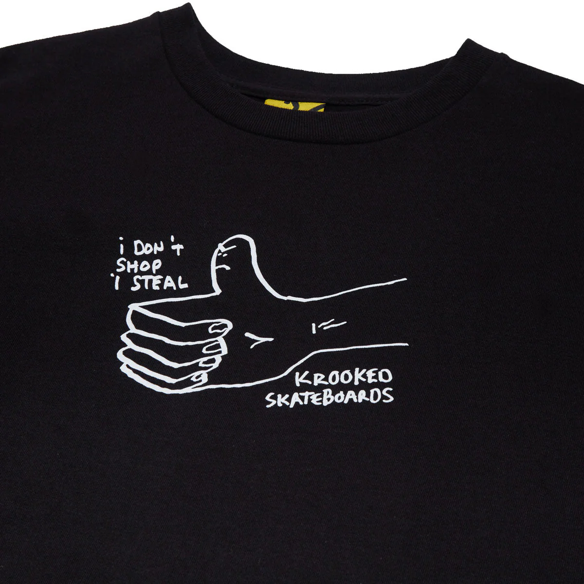 Krooked Shop Steal T-Shirt - Black/White - Image 2