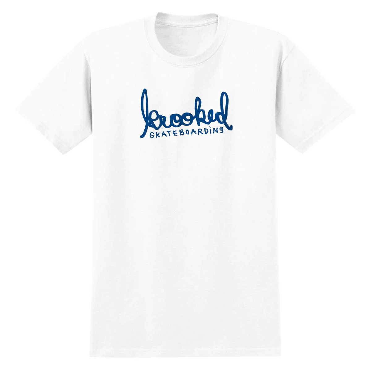 Krooked Skript T-Shirt - White/Blue