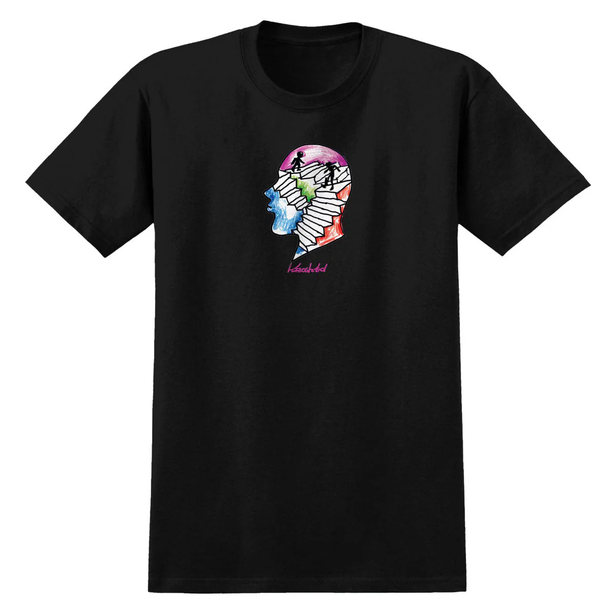 Krooked Stairs T-Shirt - Black/Multi Color
