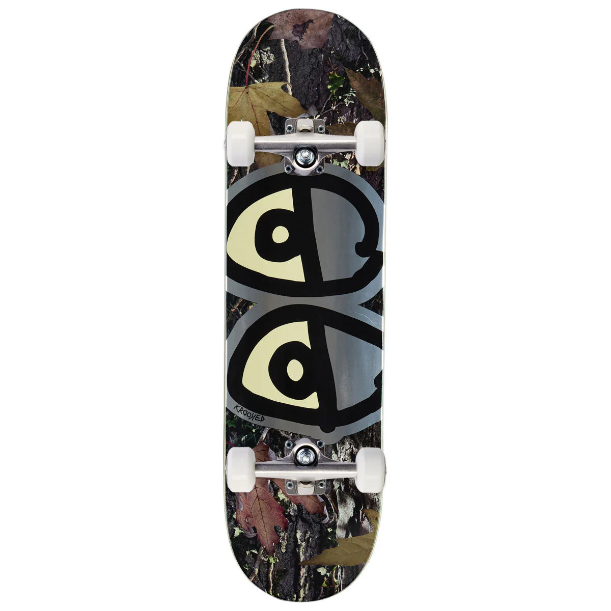 Krooked Team Eyes Skateboard Complete - Silver Foil - 8.50"