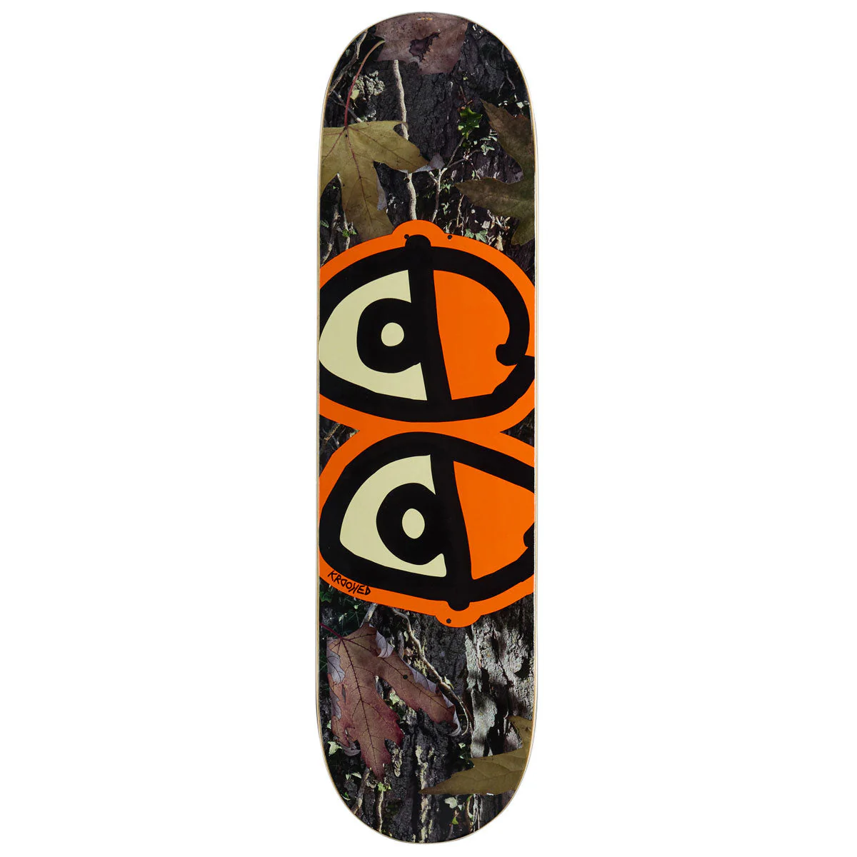 Krooked Team Eyes Skateboard Deck - Orange - 8.25"