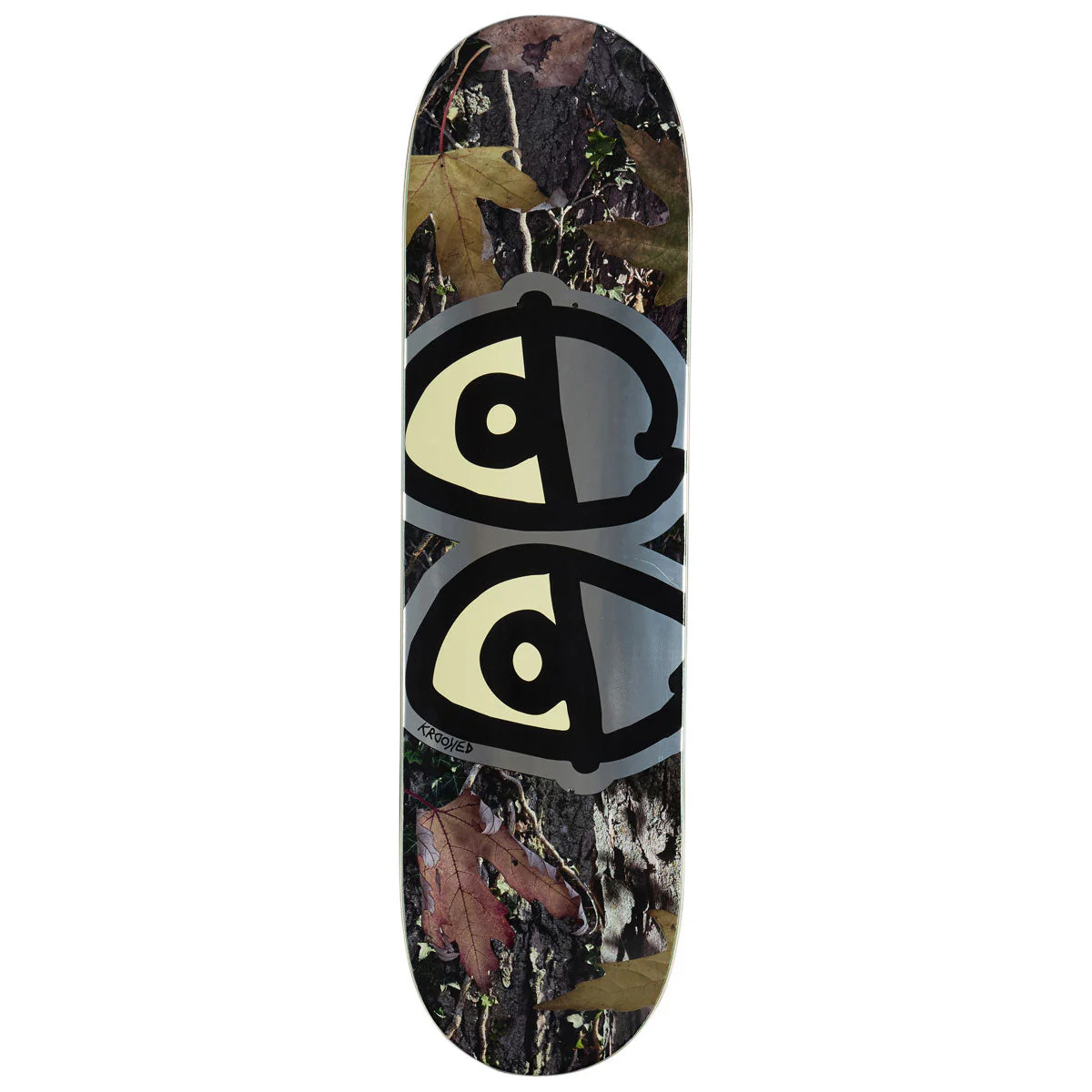 Krooked Team Eyes Skateboard Deck - Silver Foil - 8.50"