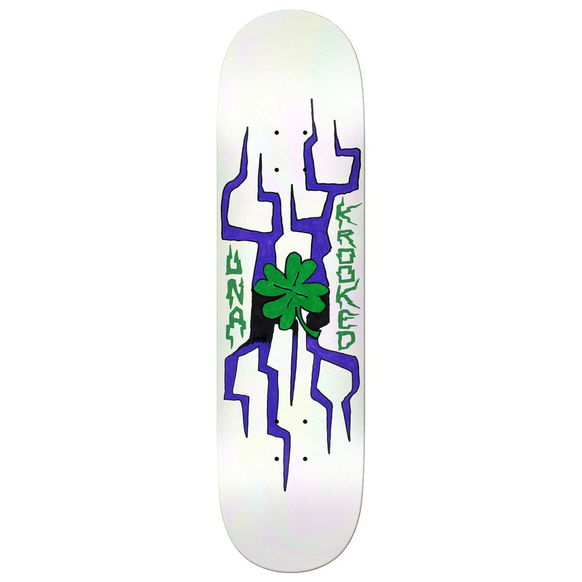 Krooked Una Lightning Clover Skateboard Deck - 8.28"