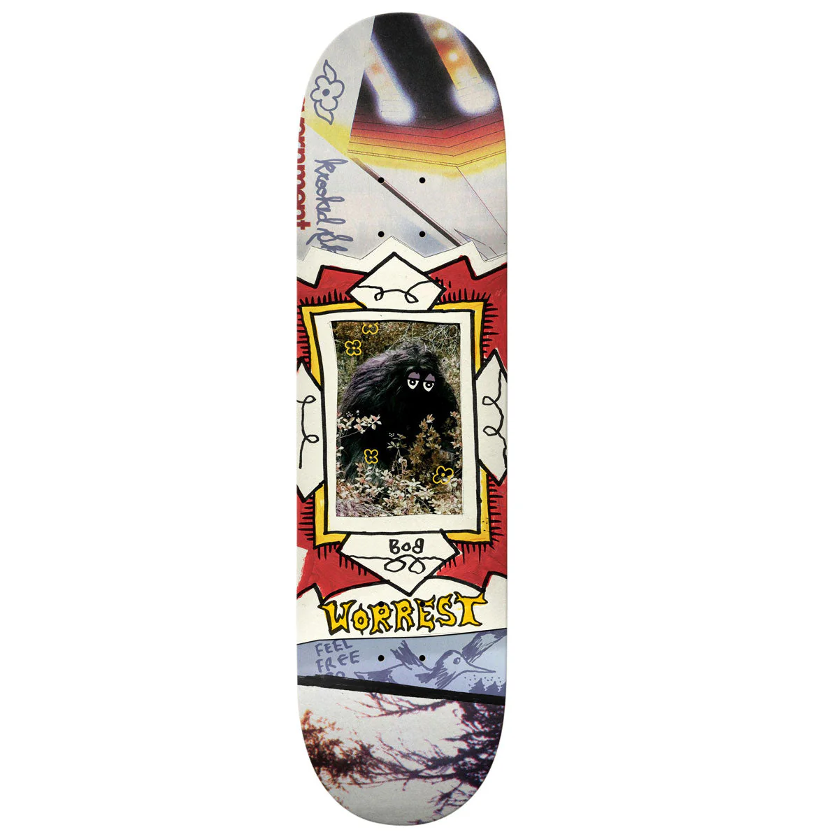 Krooked Worrest Big Foot Twin Tail Skateboard Deck - 8.75"