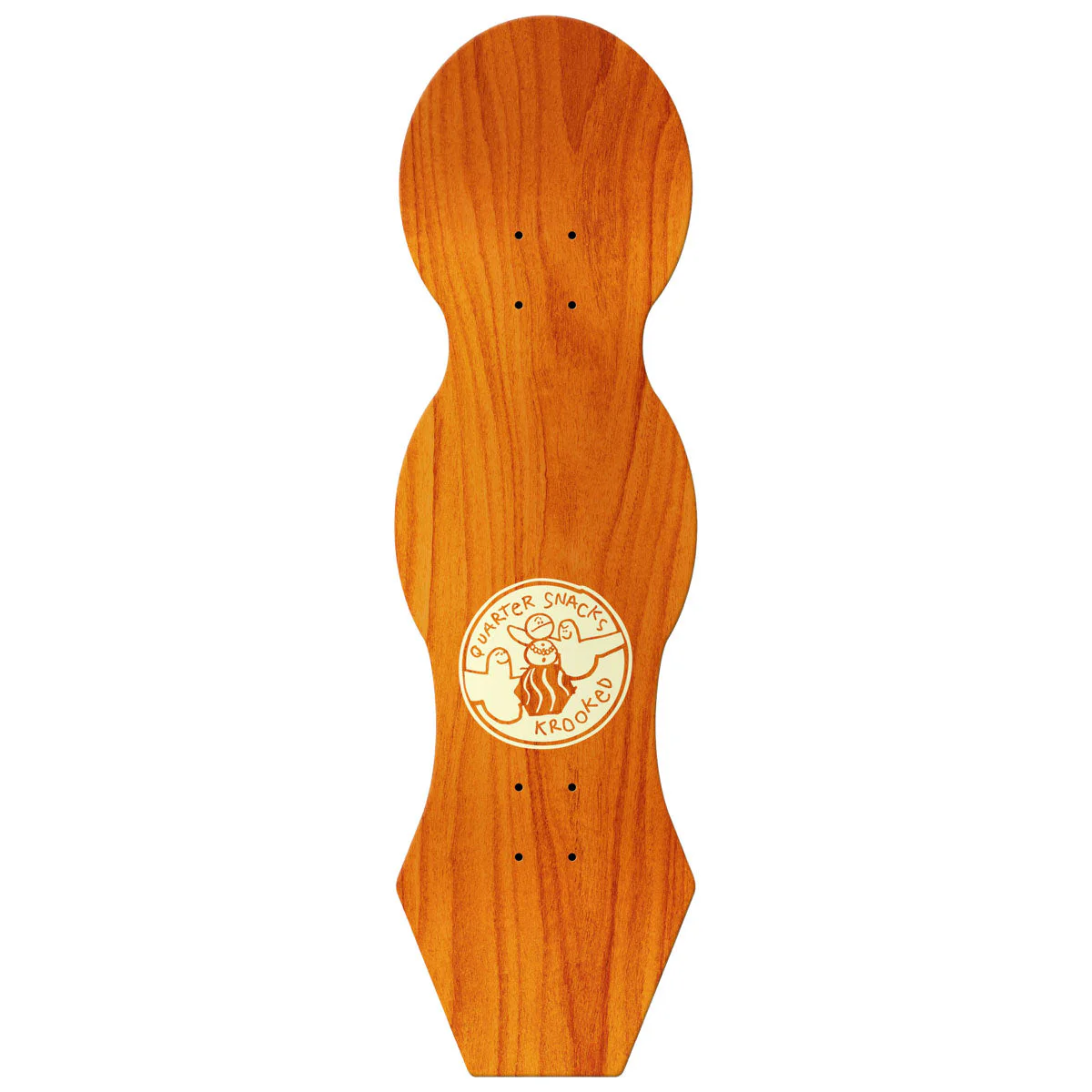 Krooked x Quartersnacks Snackman Cruiser Skateboard Deck - Multi - 9.00" - Image 2