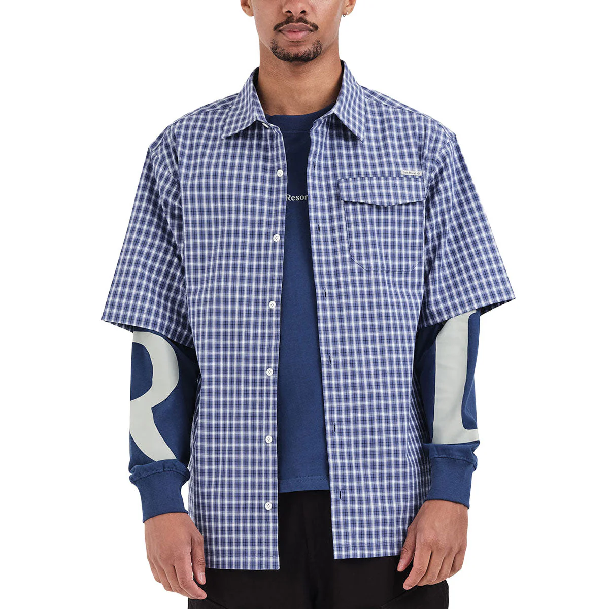 Last Resort AB Base Shirt - Blue Check