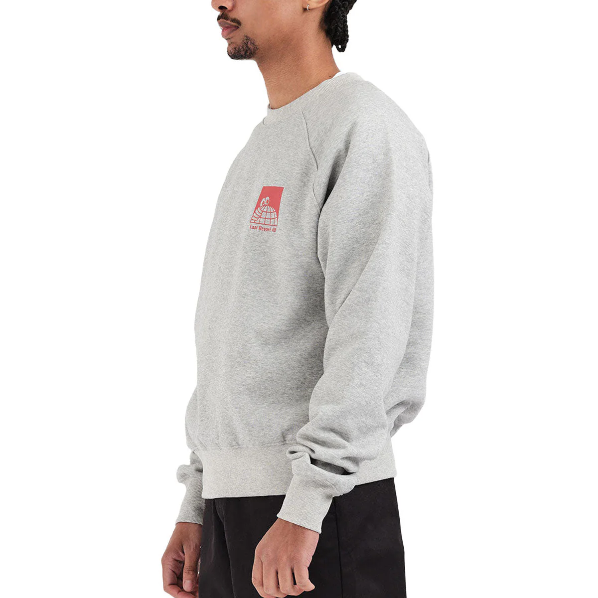 Last Resort AB Little AB Raglan Sweatshirt - Grey Melange - Image 3