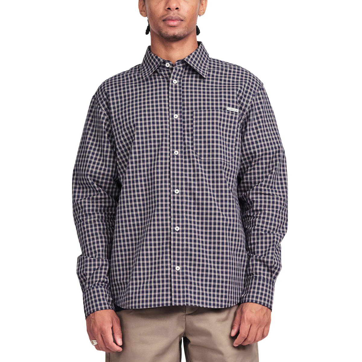 Last Resort AB OG Long Sleeve Shirt - Navy/Grey Check