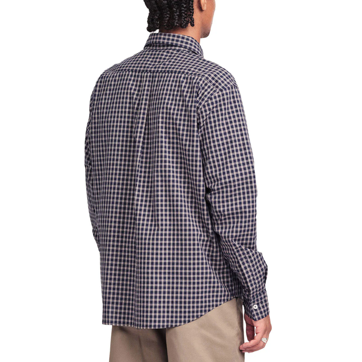 Last Resort AB OG Long Sleeve Shirt - Navy/Grey Check - Image 2