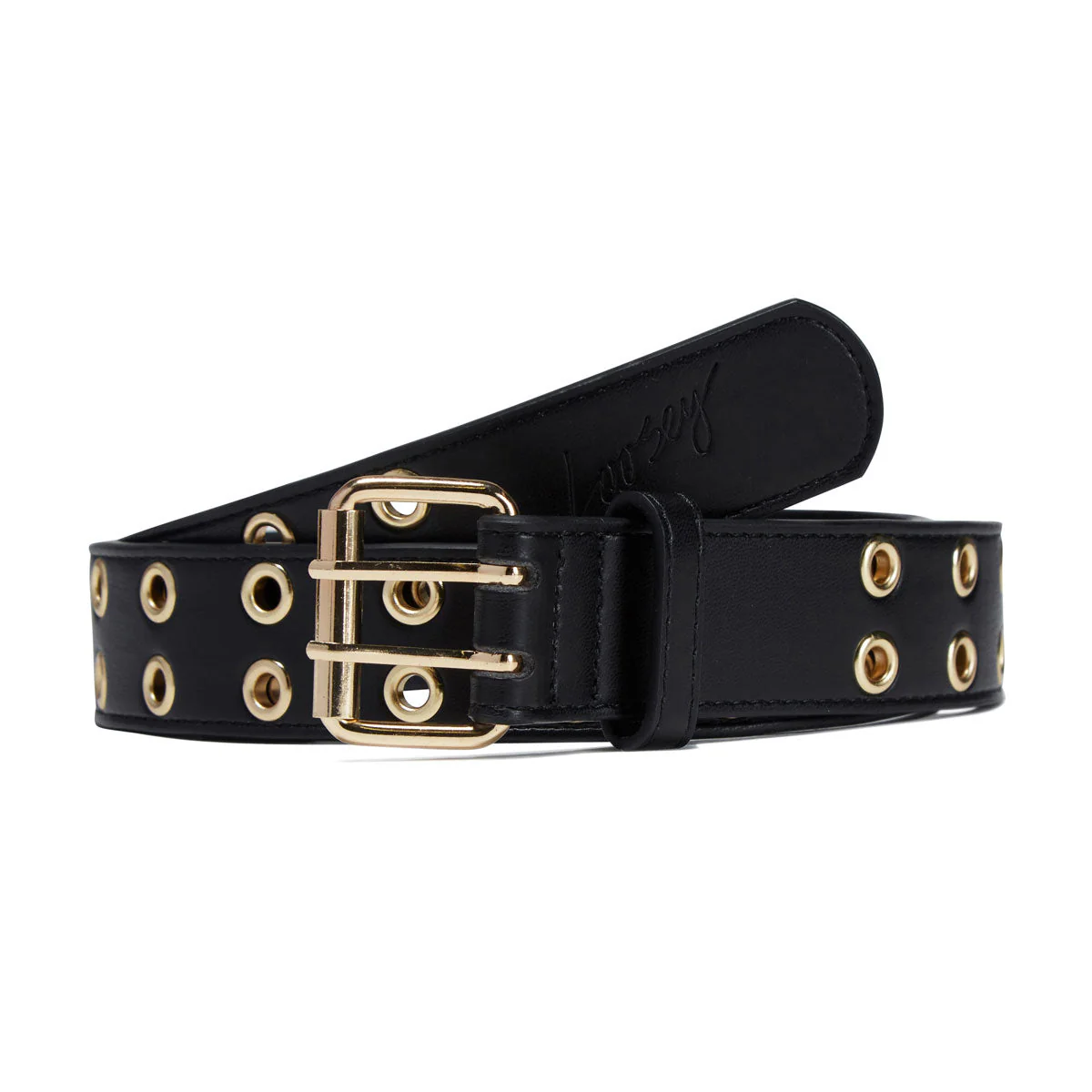 Loosey Grommet Hole Belt - Black Gold