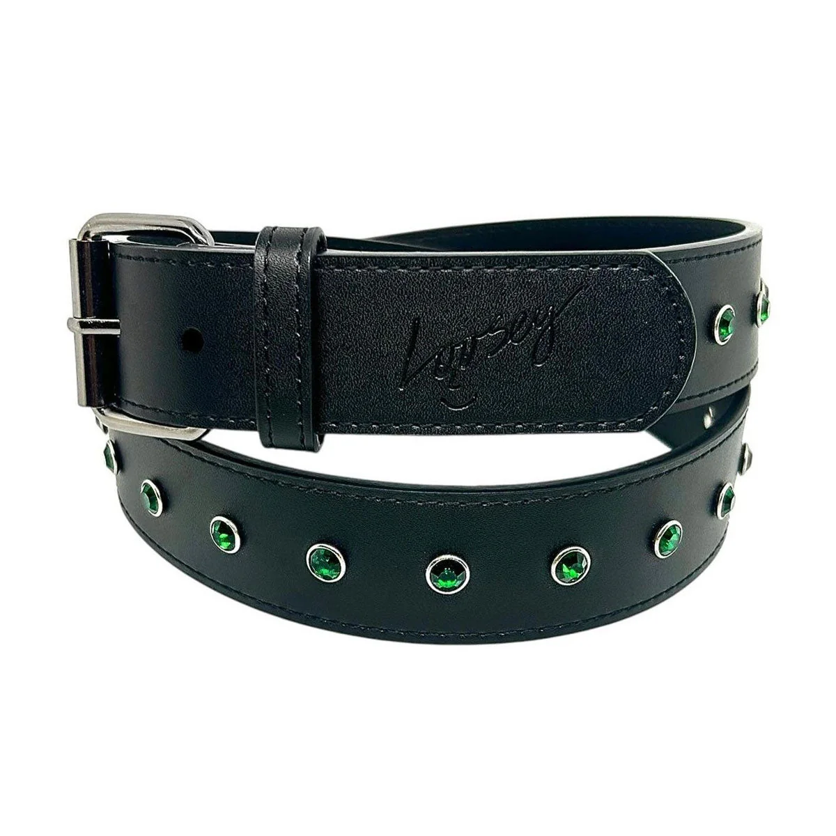 Loosey Rhinestone Belt - Black