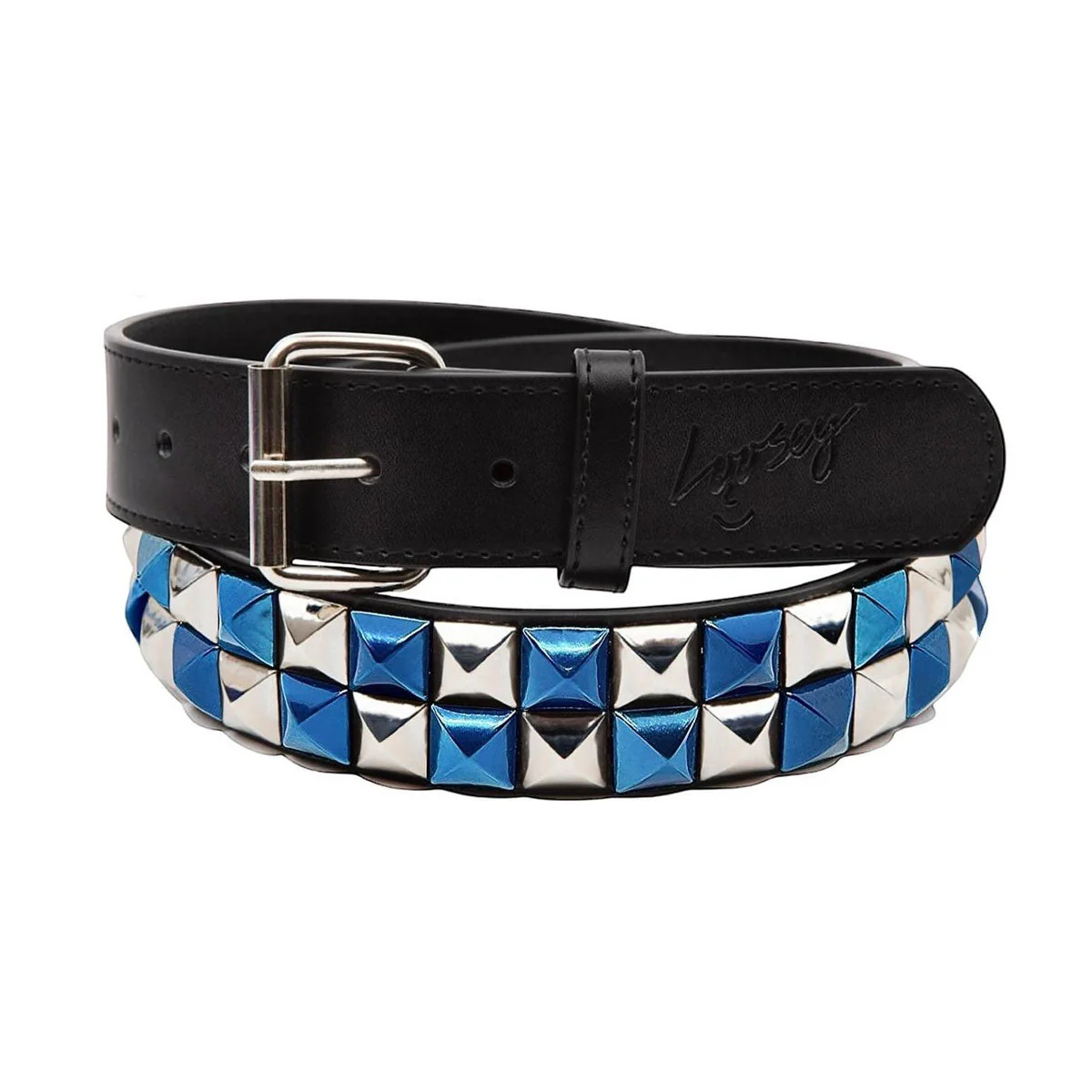 Loosey Stud Finder Belt - Blue Checkered