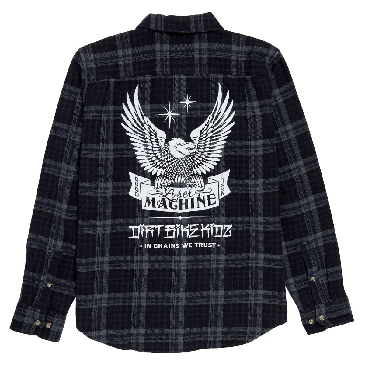 Loser Machine Step Up Flannel Shirt - Black/Navy