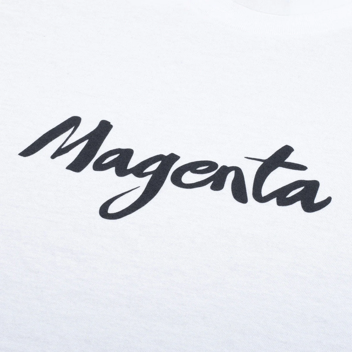 Magenta Script T-Shirt - White - Image 2