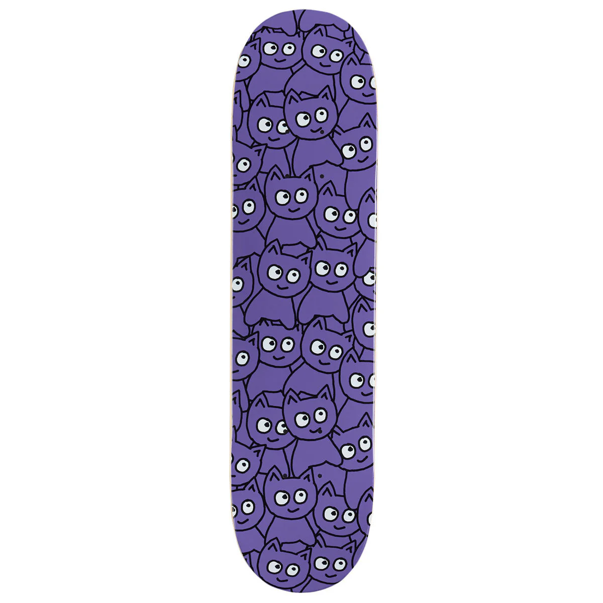 Meow Sticker Pile Skateboard Deck - Purple - 7.00"
