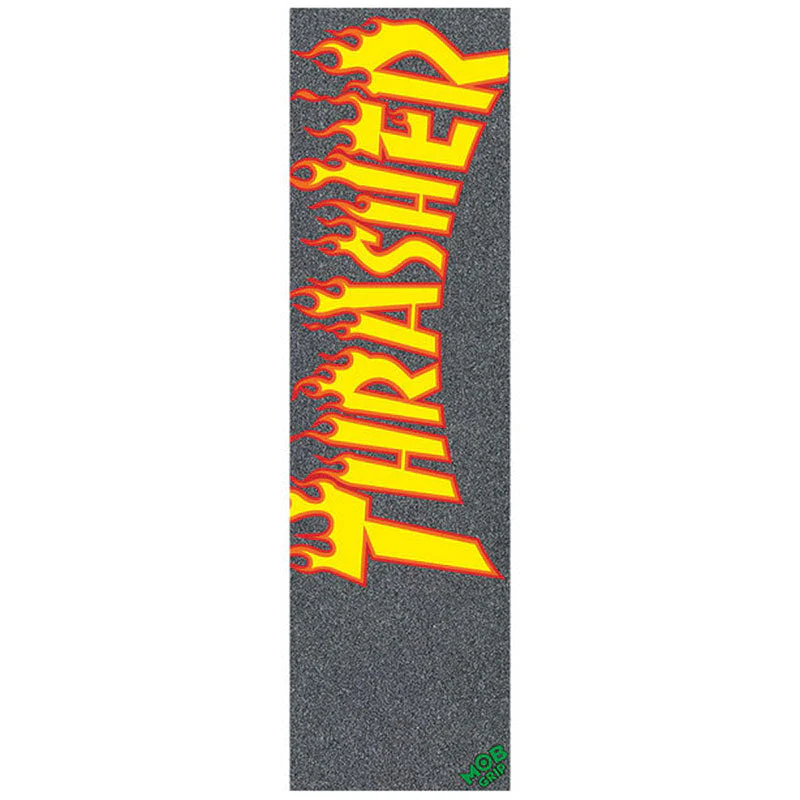 Mob x Thrasher Flame Logo Skateboard Grip Tape - Black