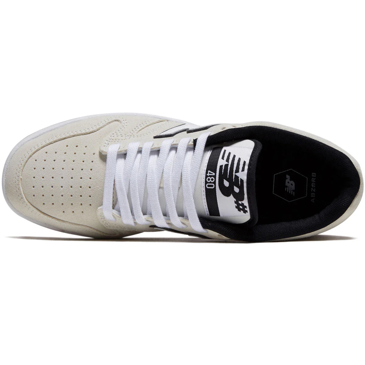 New Balance 480 Shoes - Cream/White - Image 3