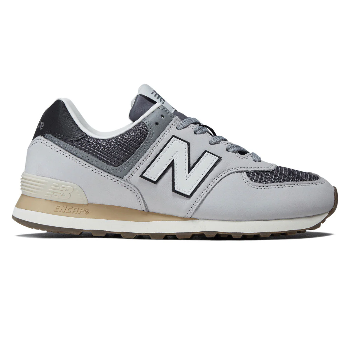 New Balance 574 Shoes - Black/Dark Silver Metallic