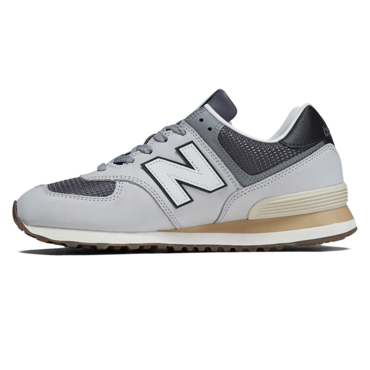 New Balance 574 Shoes - Black/Dark Silver Metallic - Image 2