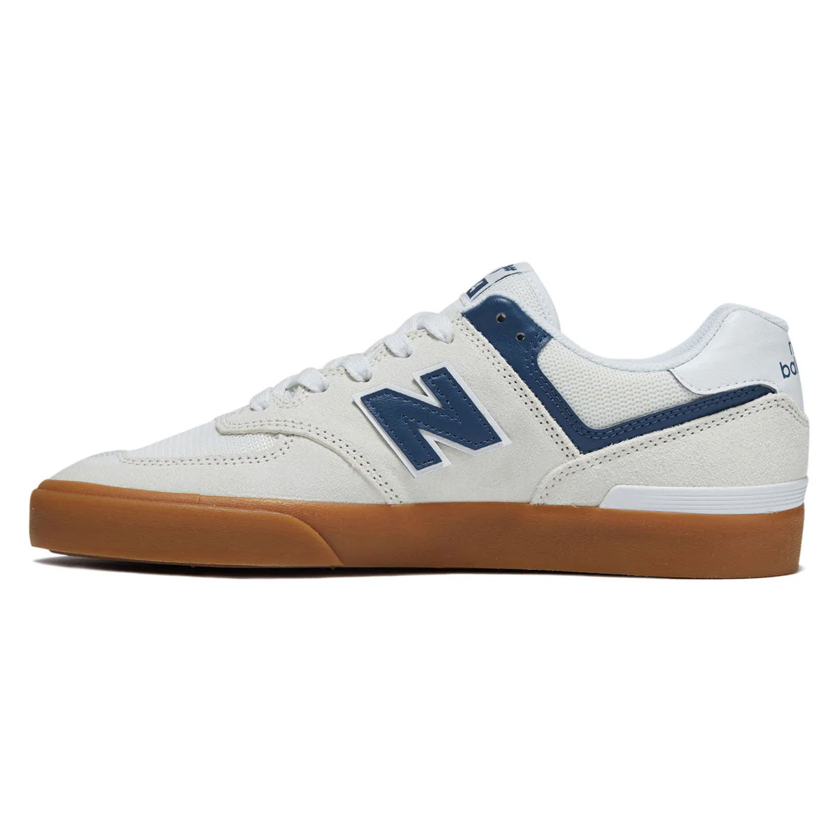 New Balance 574 Vulc Shoes - Sea Salt/Blue - Image 2