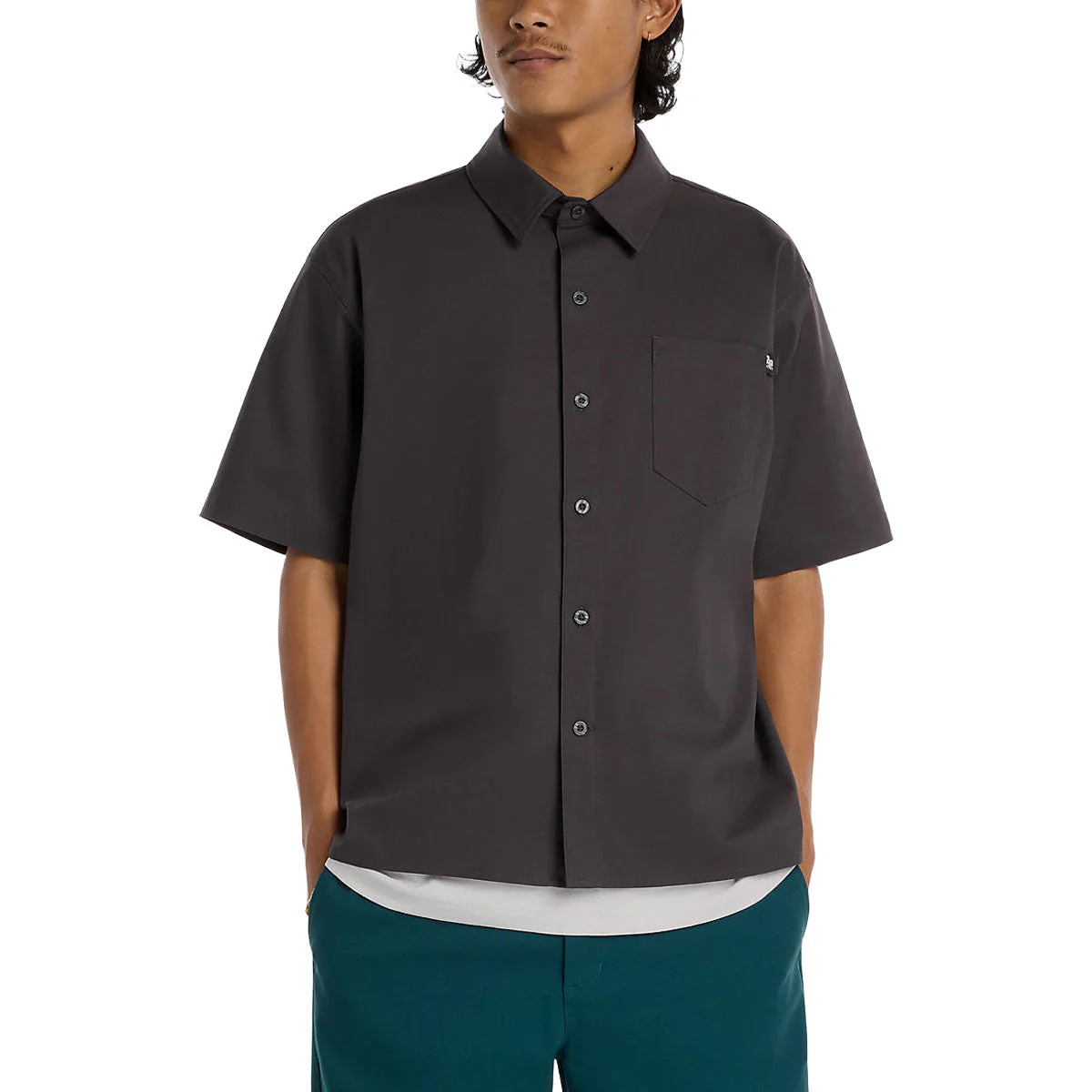 New Balance Numeric Button Up Shirt - Faded Black