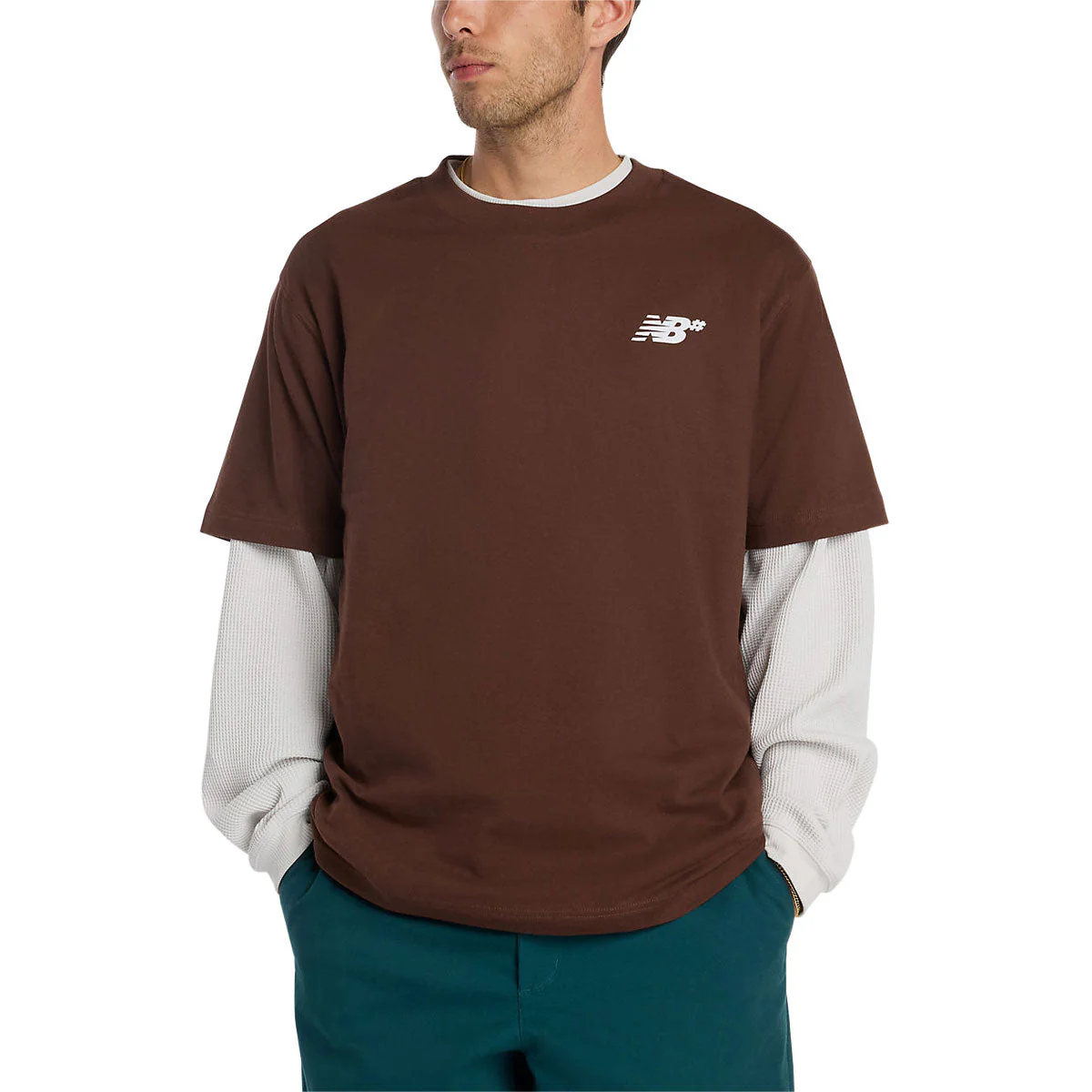 New Balance Numeric Small Logo T-Shirt - Pumpernickel - Image 2