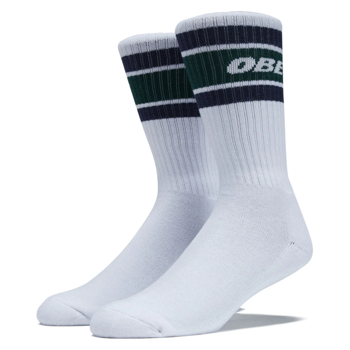 Obey Cooper II Socks - White/Eden Green
