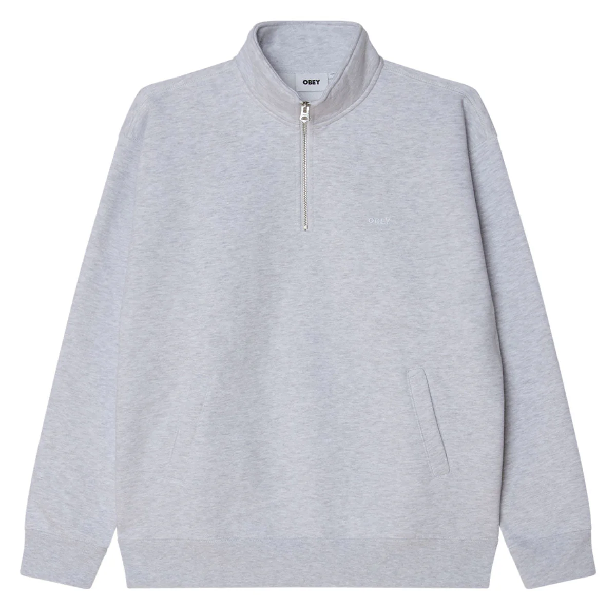Obey Established Works Bold Mock Sweatshirt - Ash Grey