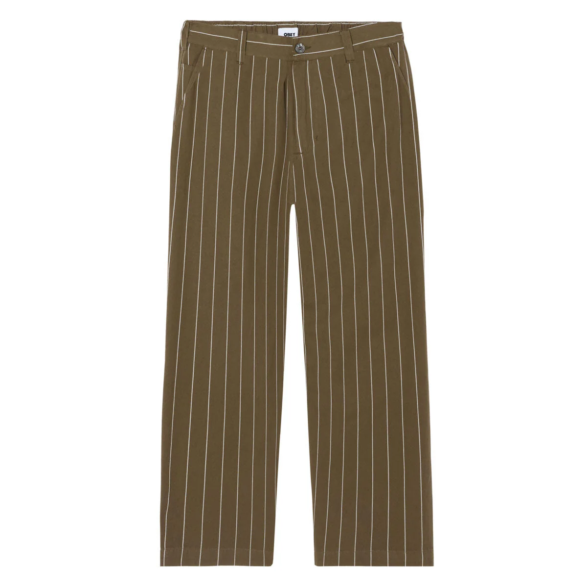 Obey Foster Pleated Stripe Pants - Canteen Multi