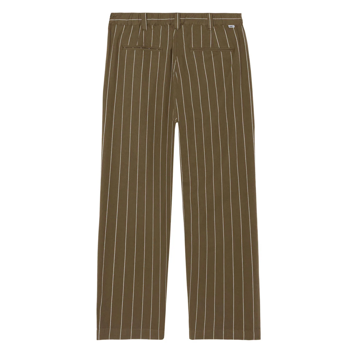 Obey Foster Pleated Stripe Pants - Canteen Multi - Image 4