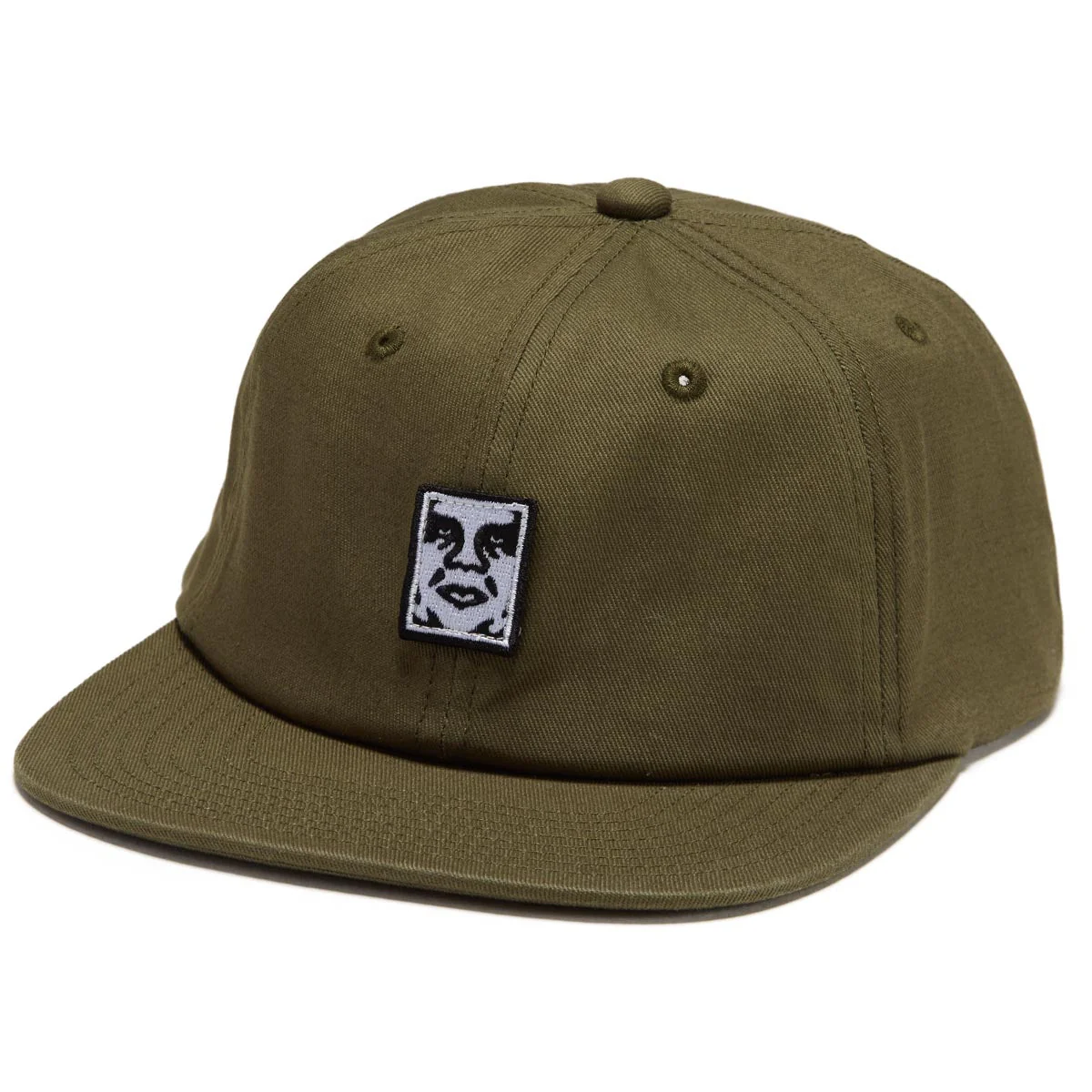 Obey Icon Patch Panel Strapback Hat - Army