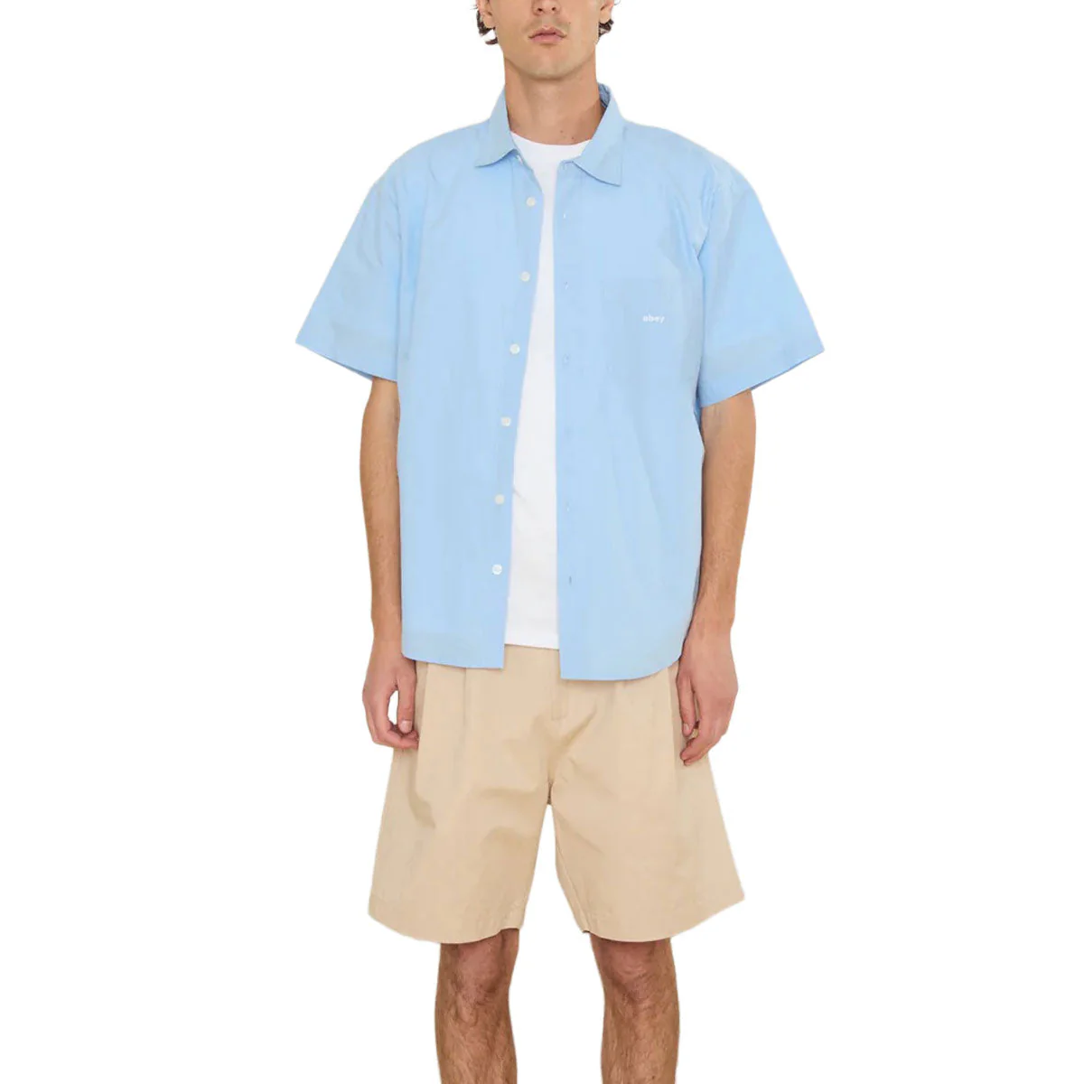 Obey Jamie Woven Shirt - Sky Blue Multi - Image 4