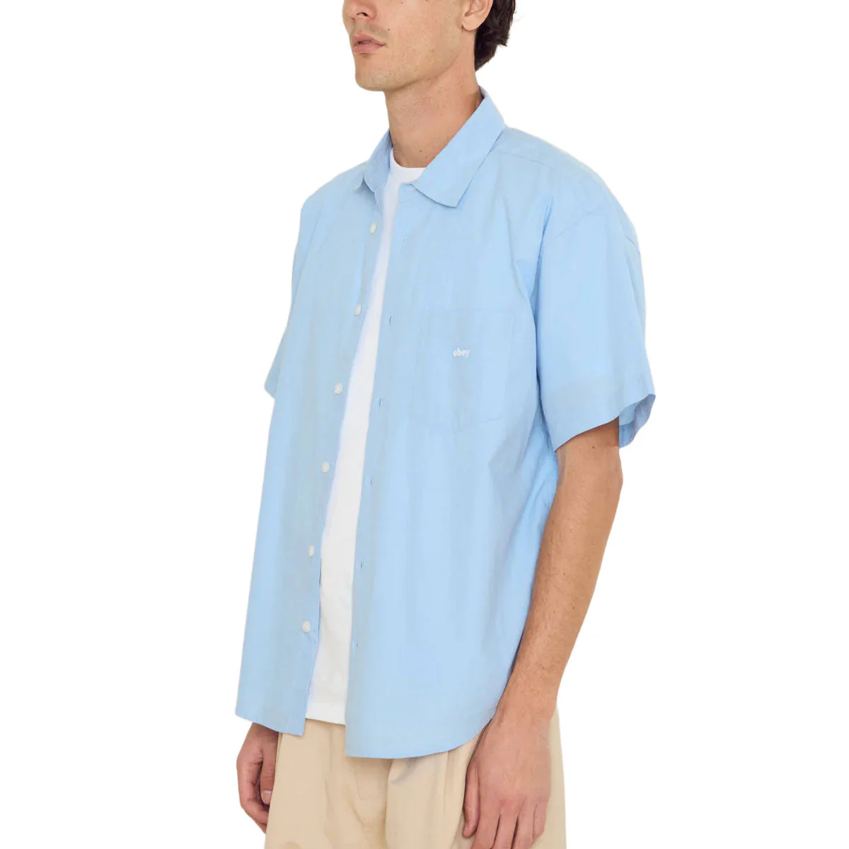 Obey Jamie Woven Shirt - Sky Blue Multi - Image 5