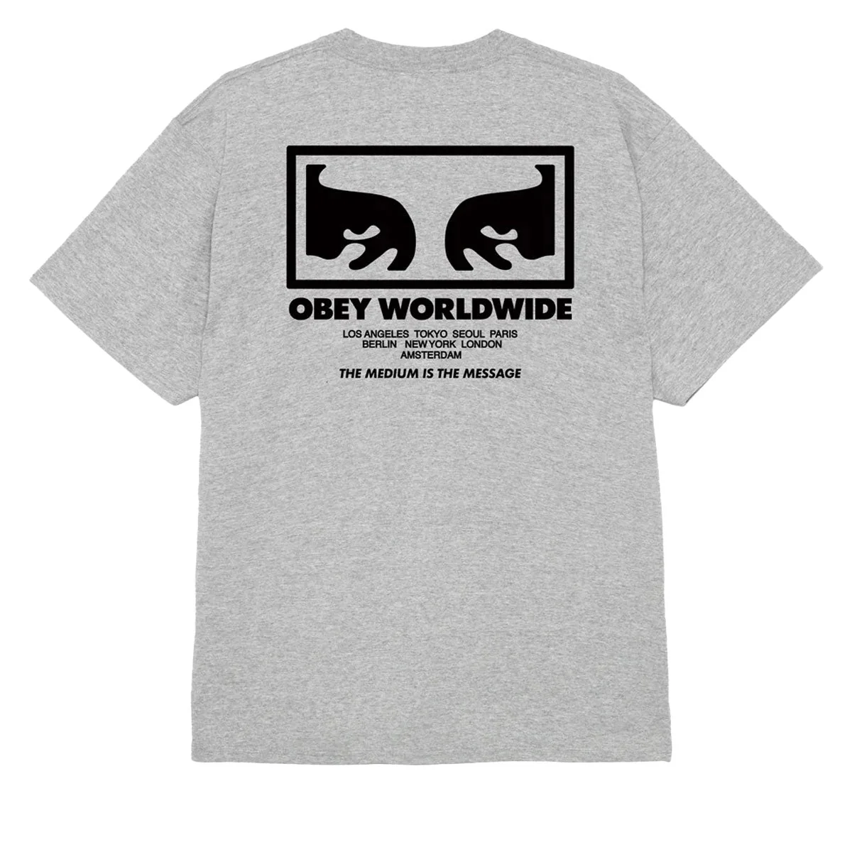 Obey The Medium Is The Message T-Shirt - Heather Grey II